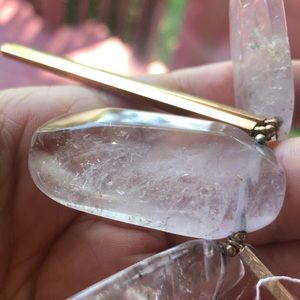 Gemma Redux rose quartz necklace - see pics!